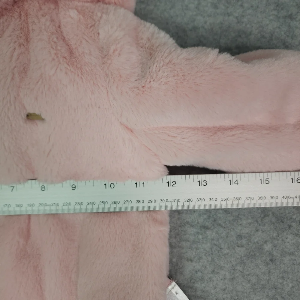 Mayoral Blush Pink Reversible Faux Fur Hoodie Coat